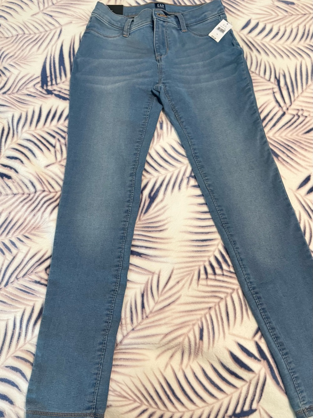 GAP Women's Mid-Rise Blue Skinny Jeans